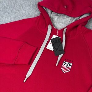 NEW Antigua MLS‎ Soccer Men's Size Medium Red Hoodie USA Victory Fleece